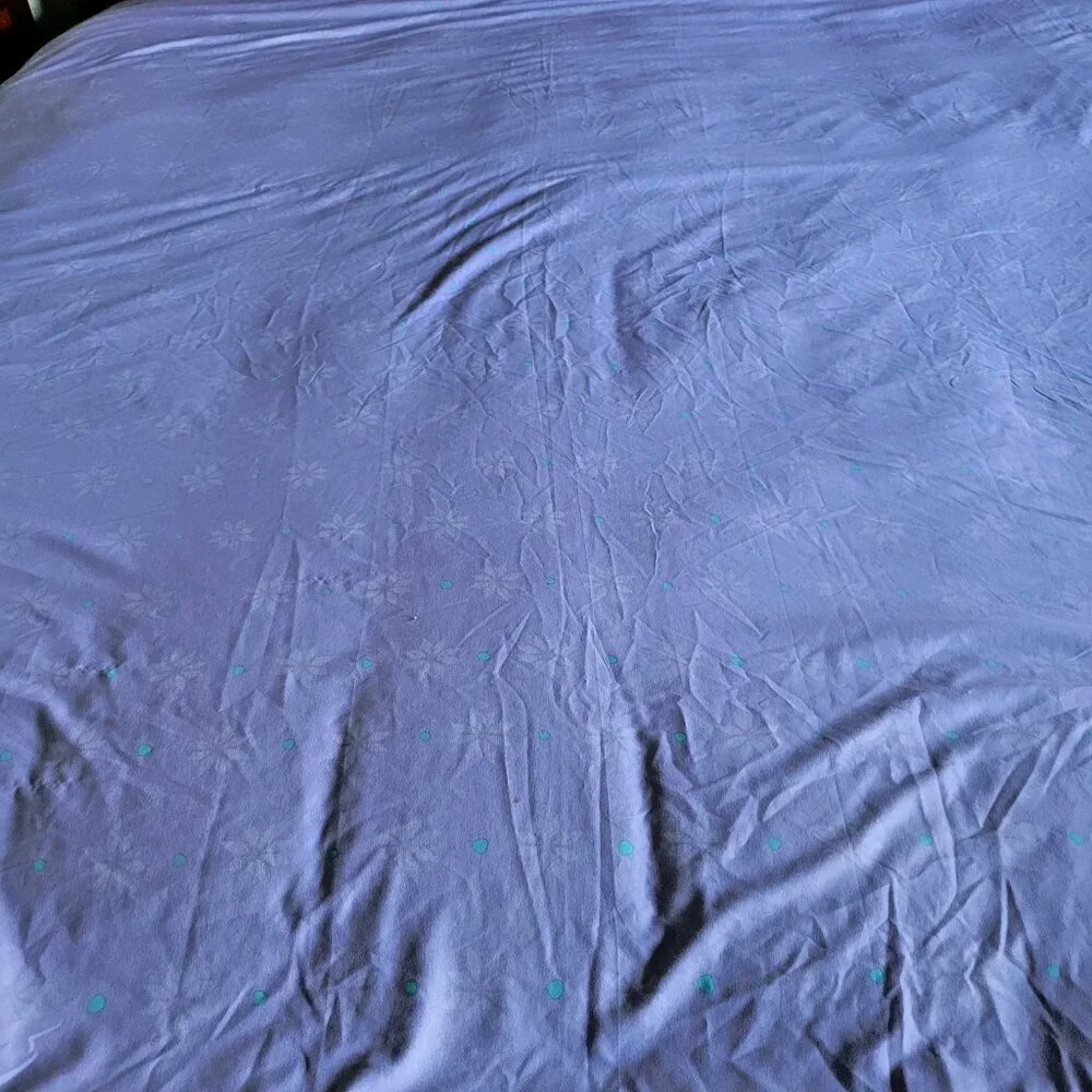 Disney Frozen Flat Sheet Twin Size Bedding Purple Snowflakes